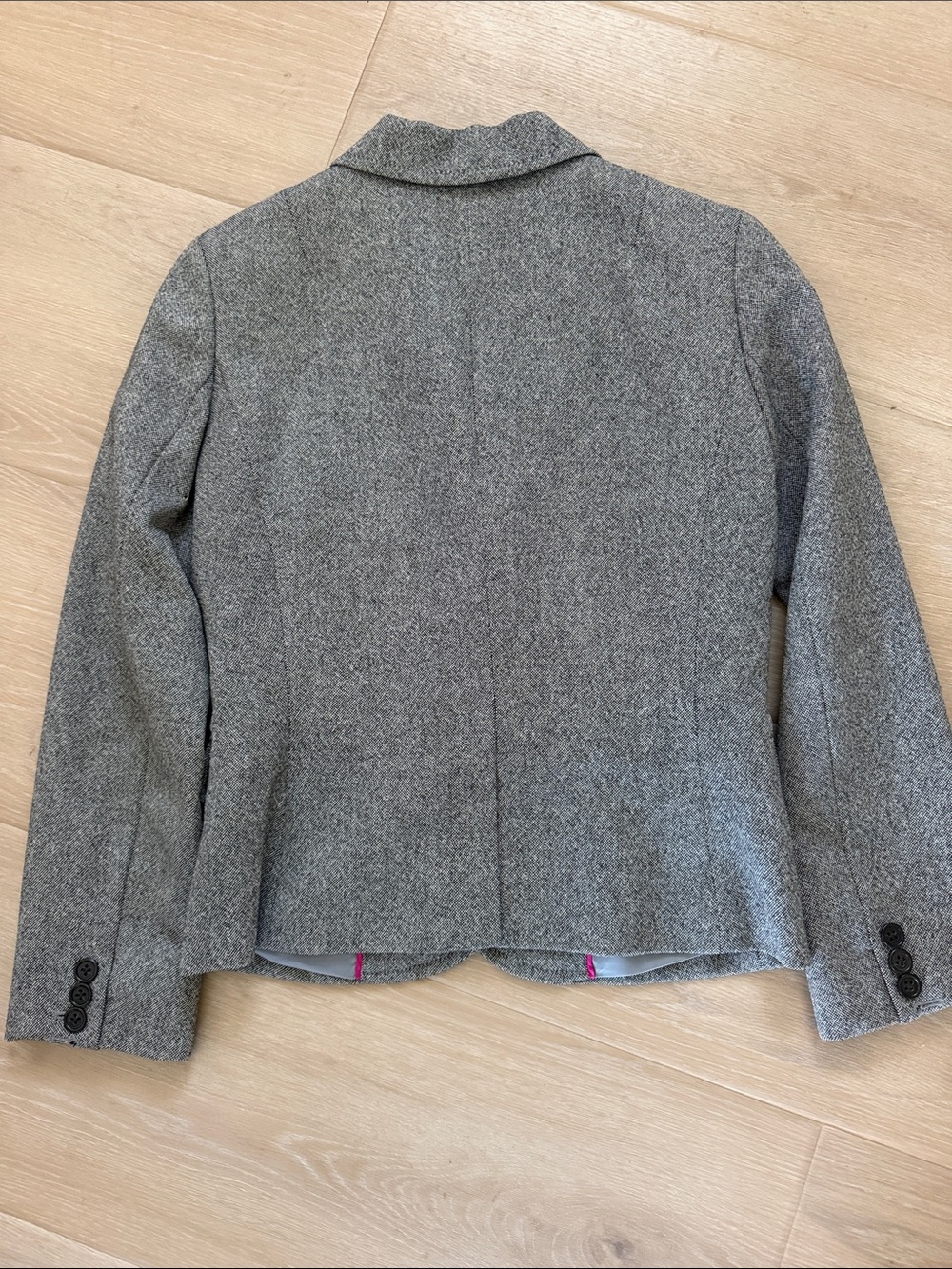 J.Crew Gray Wool Herringbone Blazer | Size 0 - Picture 6 of 6